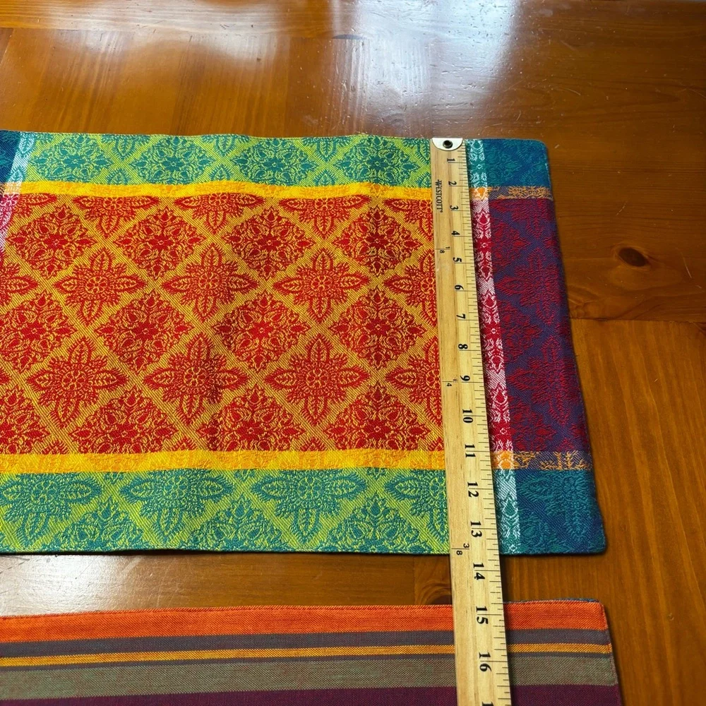 Pier 1 Imports Geometric Striped Pattern Cotton Placemats Set of 4